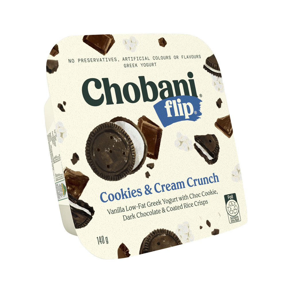Made in Australia - Chobani Flip Cookies & Cream Crunch Yoghurt ...