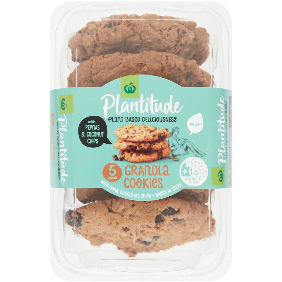 Egg Free Woolworths Plantitude Granola Cookies myWellabee
